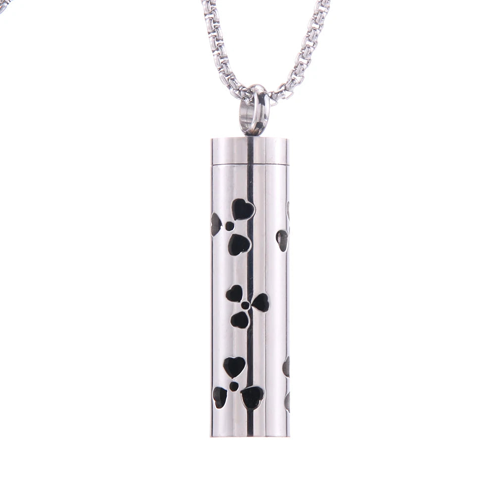 Stainless Steel Essential Oil Diffuser Necklace – Aromatherapy Perfume Locket