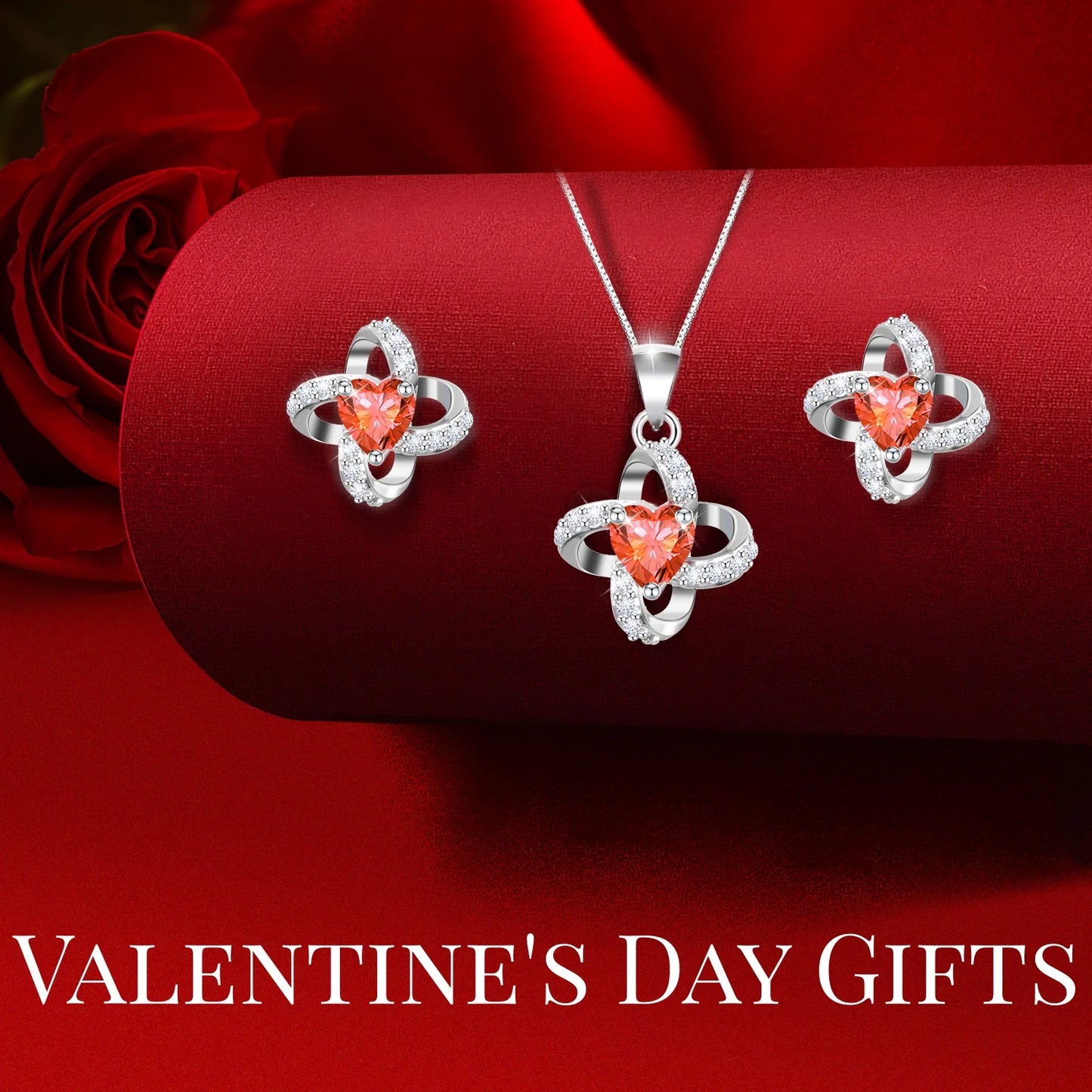 Eternal Rose with Jewelry Set Gift for Women