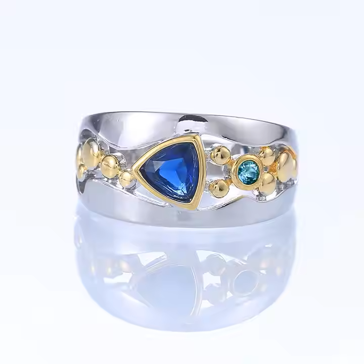 Vintage Blue Crystal Ring