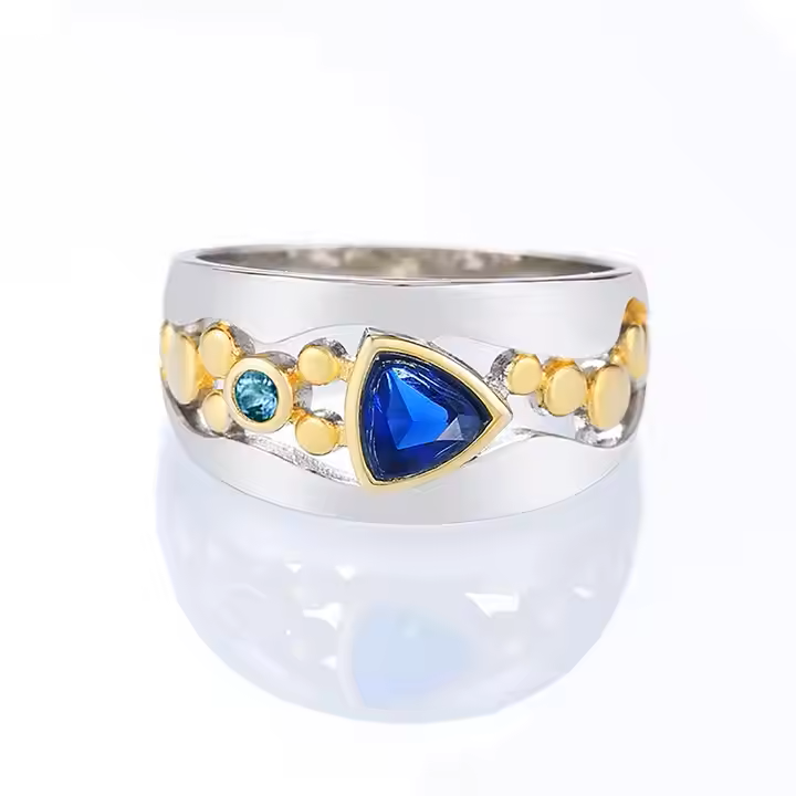 Vintage Blue Crystal Ring