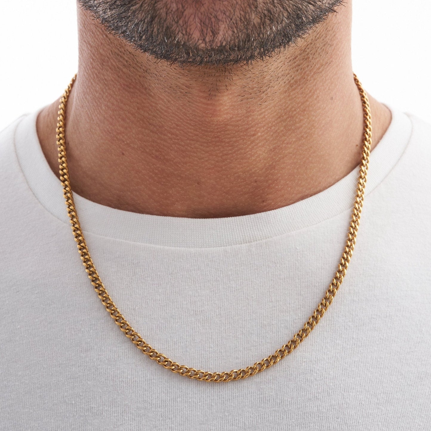 Cuban Gold Plated Men's Necklace 4mm