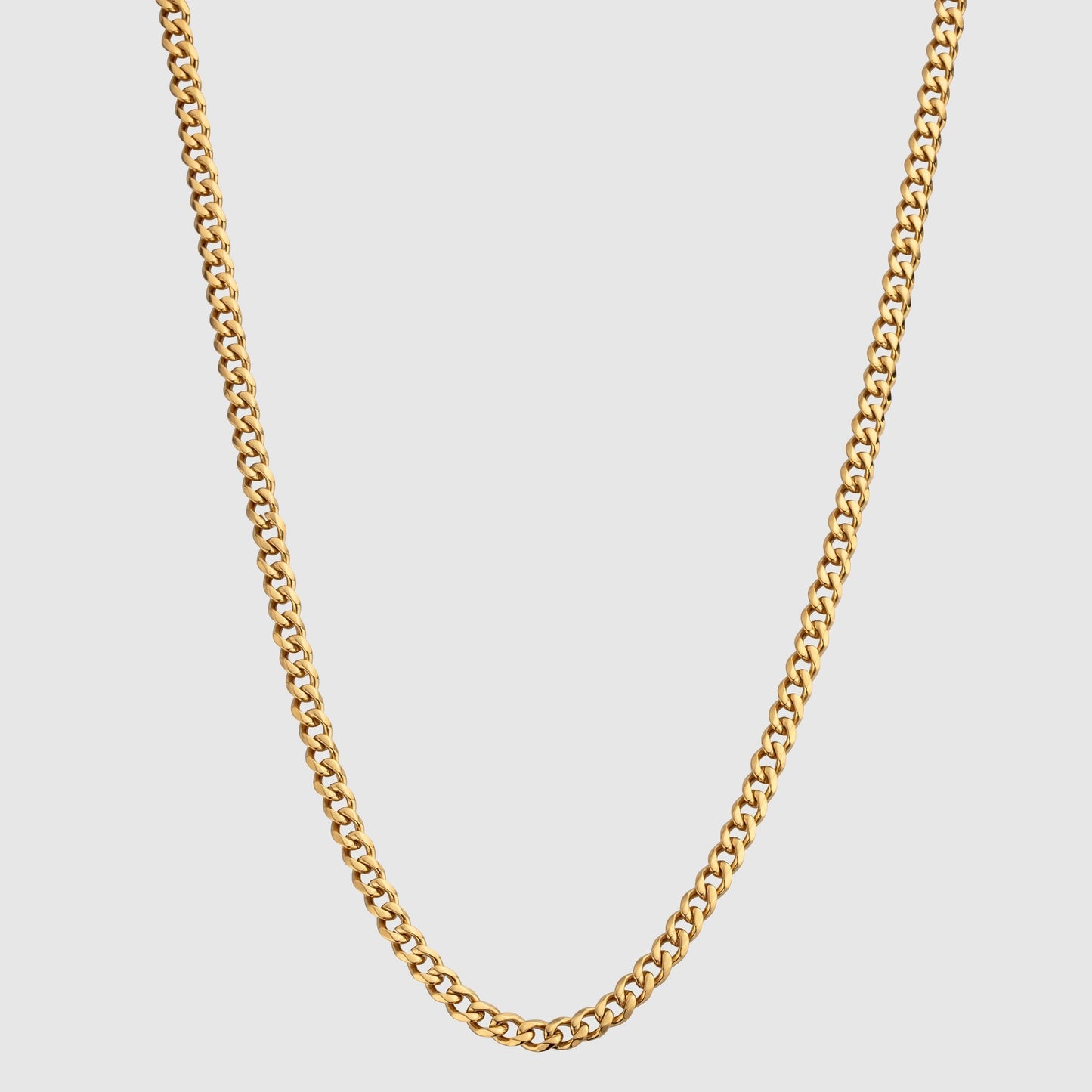 Cuban Gold Plated Men's Necklace 4mm