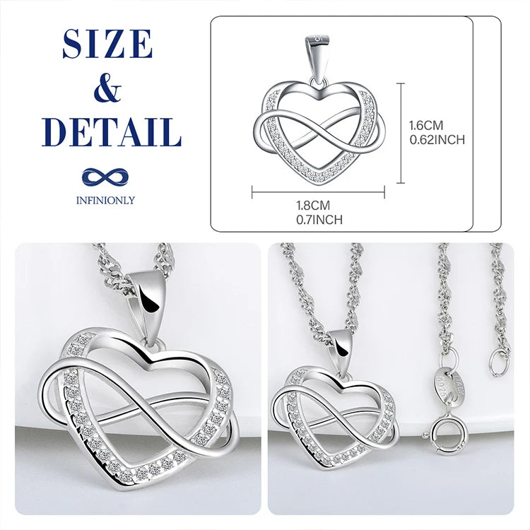 925 Sterling Silver Heart Necklace for Women – Elegant and Timeless Jewelry