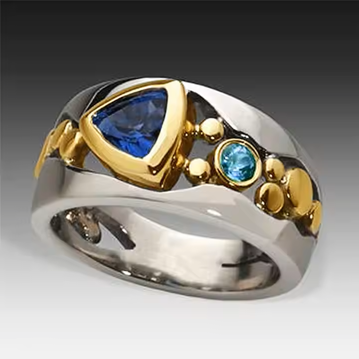 Vintage Blue Crystal Ring