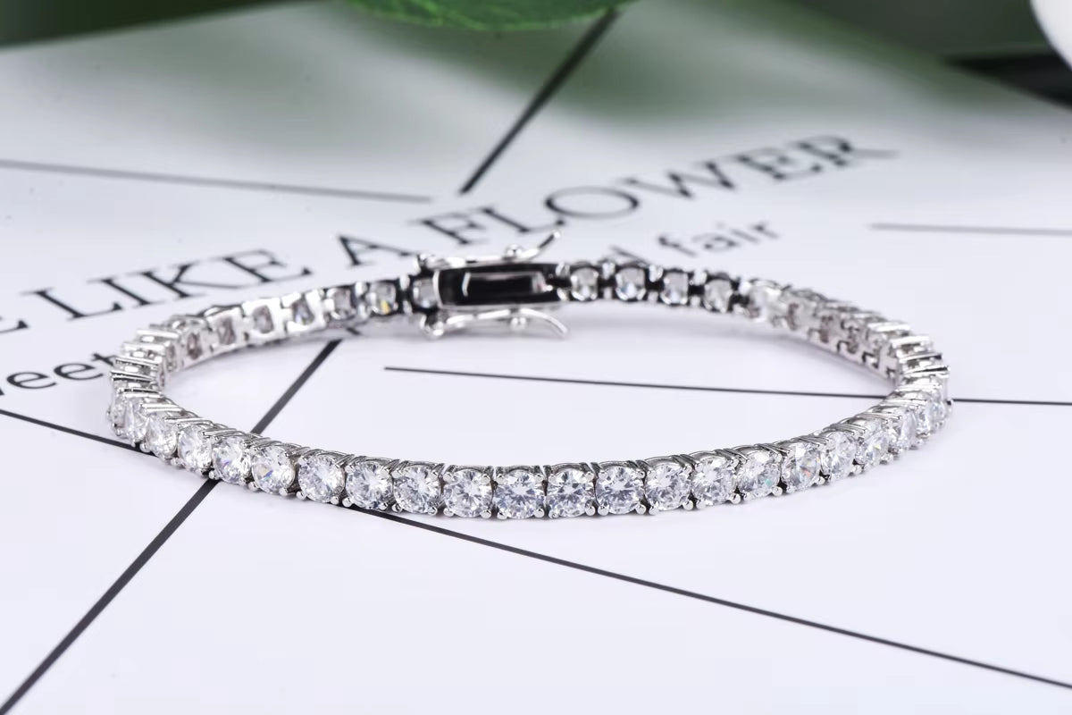 925 Silver Cubic Zirconia Stone Tennis Bracelet