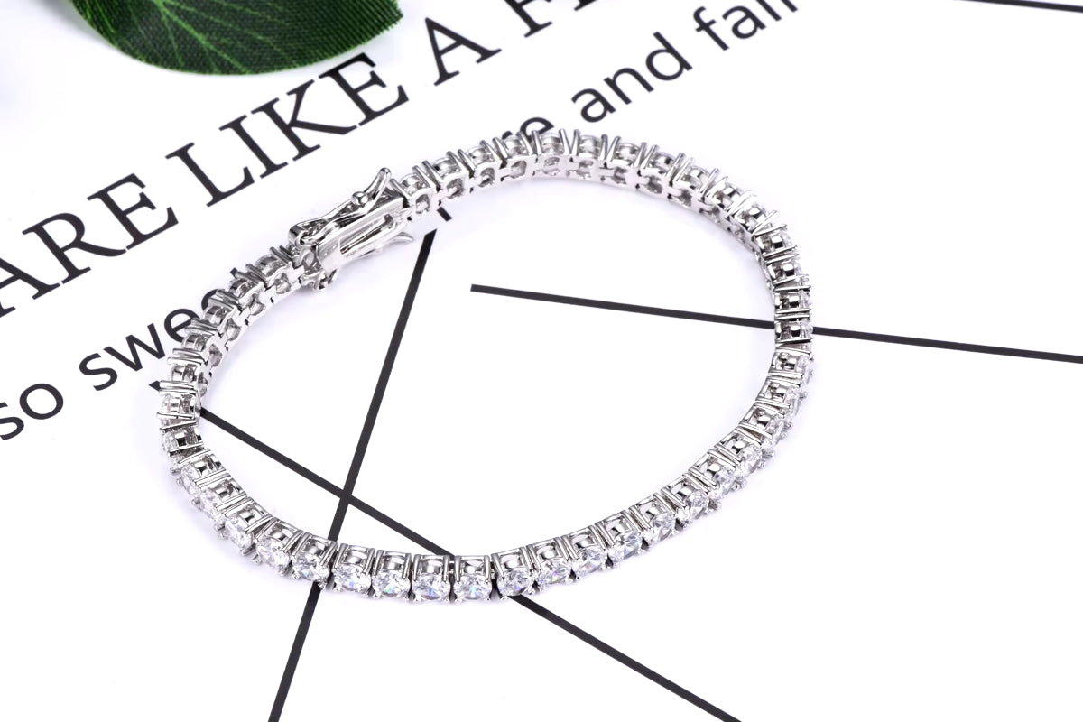 925 Silver Cubic Zirconia Stone Tennis Bracelet