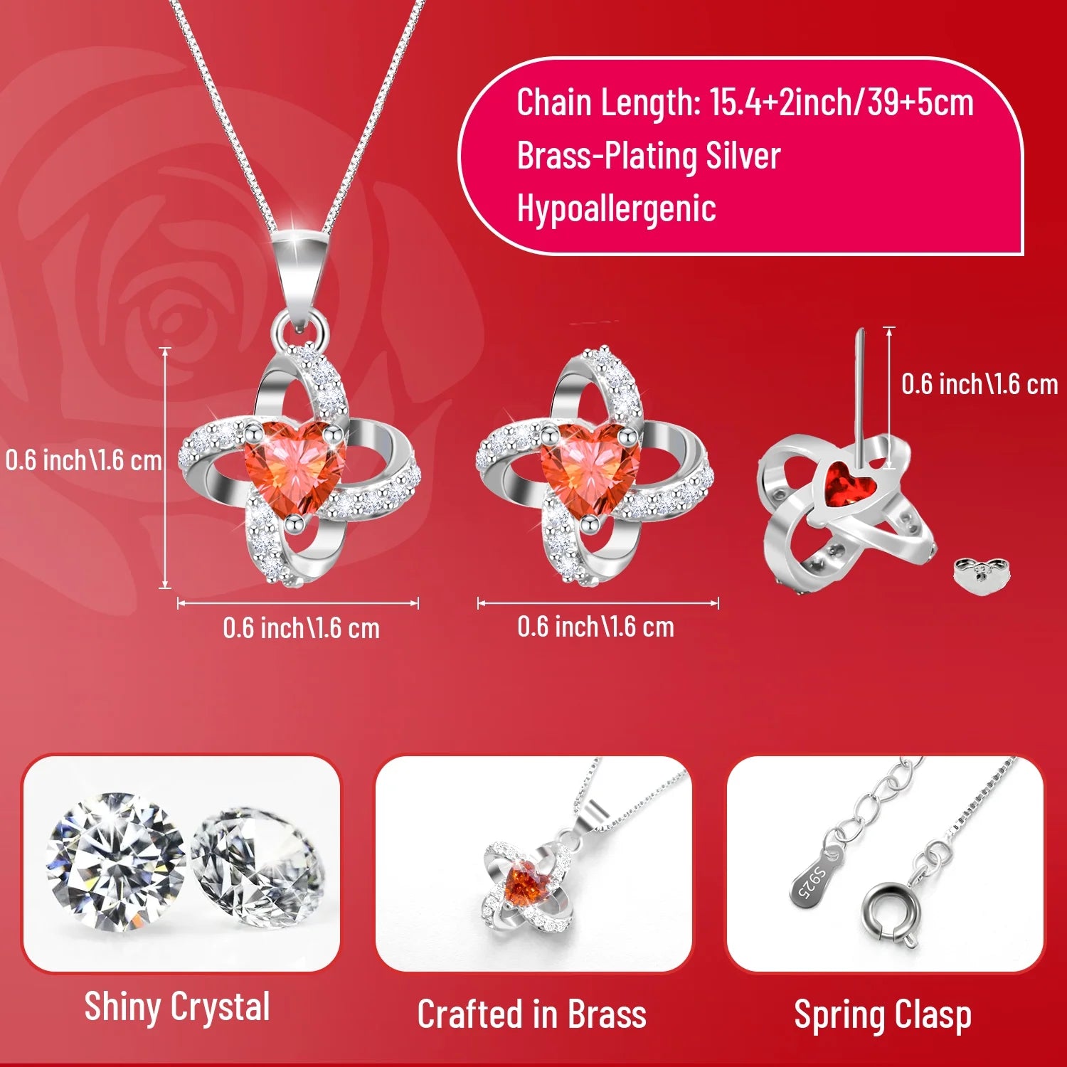 Eternal Rose with Jewelry Set Gift for Women